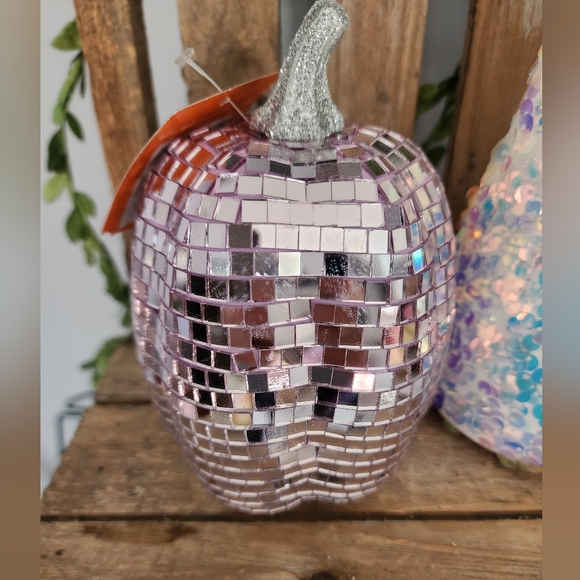Hyde & EEK! Other - Disco Glass Pumpkin Figurine - Hyde and EEK! Boutique™ Lavender